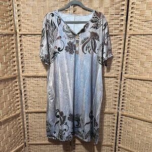 Floral Print Women's Dress 1X EUC